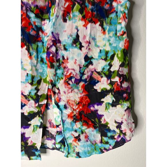 Parker Floral Silk Button Up Blouse - Picture 11 of 16